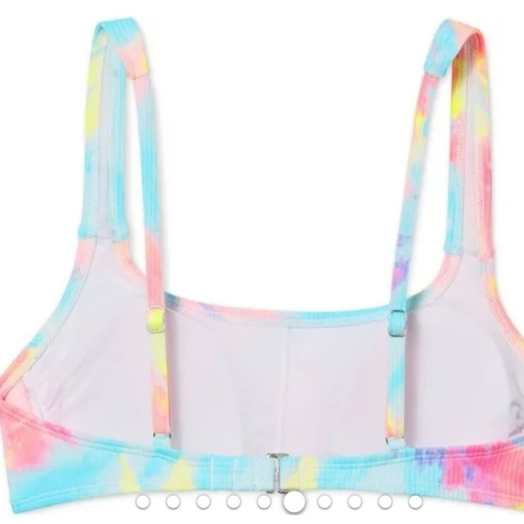 NEW Xhilaration Junior's Ribbed Square Neck Bralette Bikini Top - Picture 4 of 13